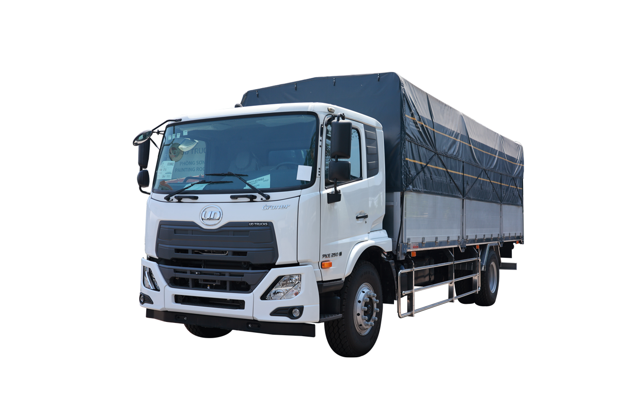 XE TẢI UD TRUCKS PKE 250 THÙNG MUI BẠT 7.4M WB5500 TP